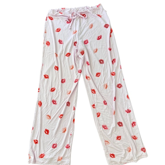 SKIMS Other - 💋 SKIMS Cherry Blossom Lipstick Sleep Pink Straight Leg Pajama Pants Small 💋